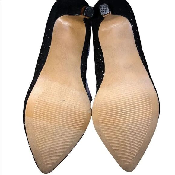Apt. 9 Hour Hand Black with Gold Stone Studs High Heels Size 7.5 - Picture 6 of 13